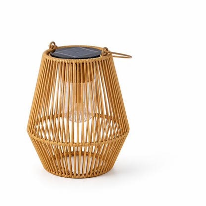 Handcrafted Rattan Solar Built-In Led Garden Lantern