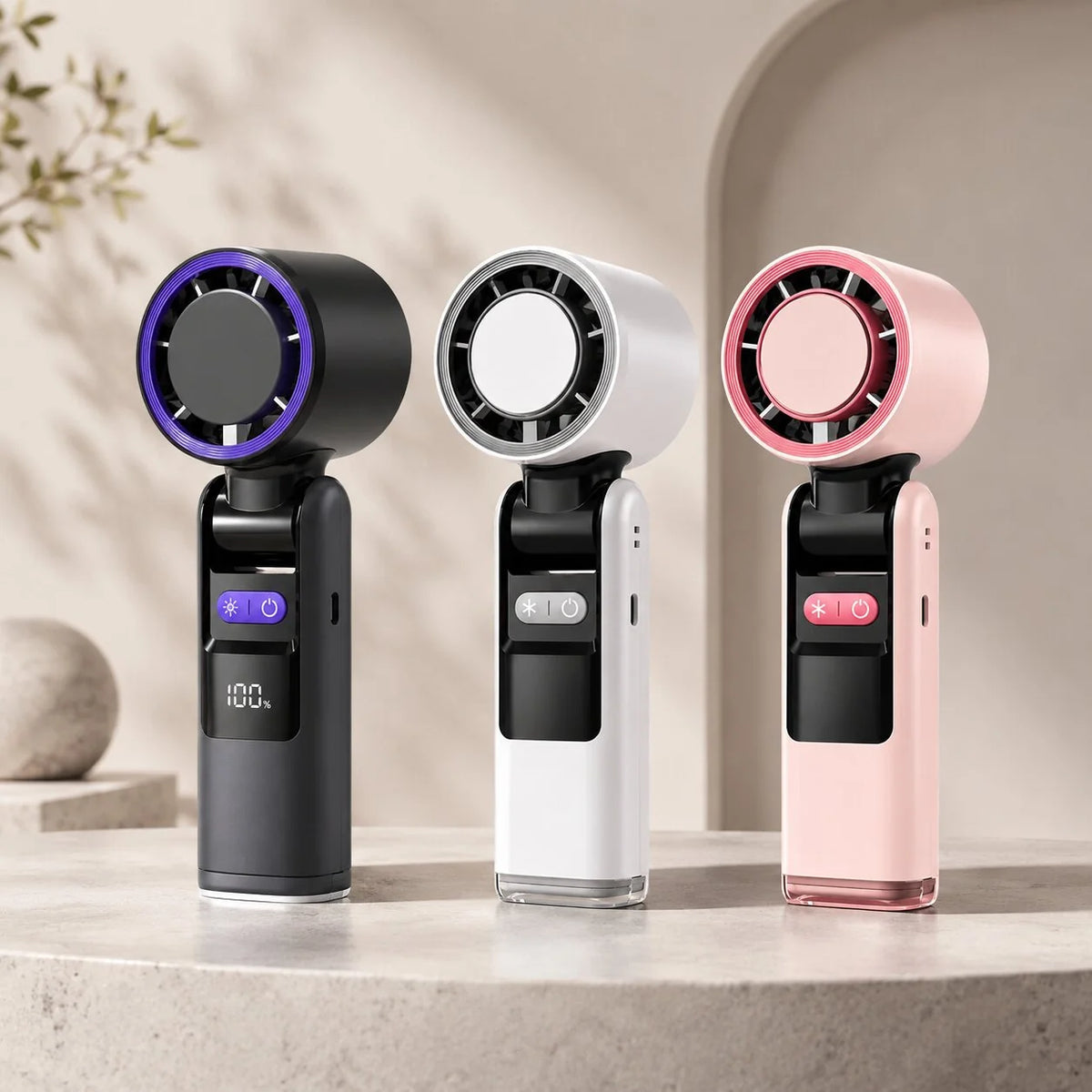 Handheld Fan Semiconductor Cooling Plate Rechargeable LED Torch