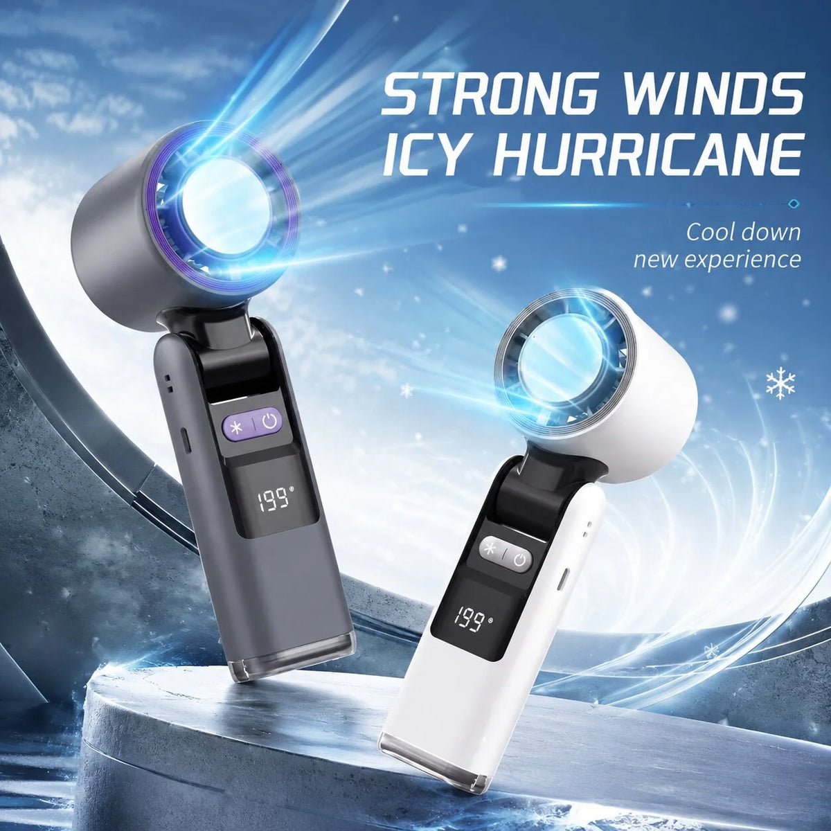 Handheld Fan Semiconductor Cooling Plate Rechargeable LED Torch