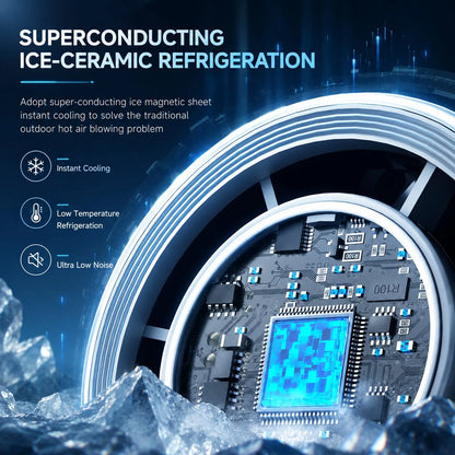 Handheld Fan Semiconductor Cooling Plate Rechargeable LED Torch