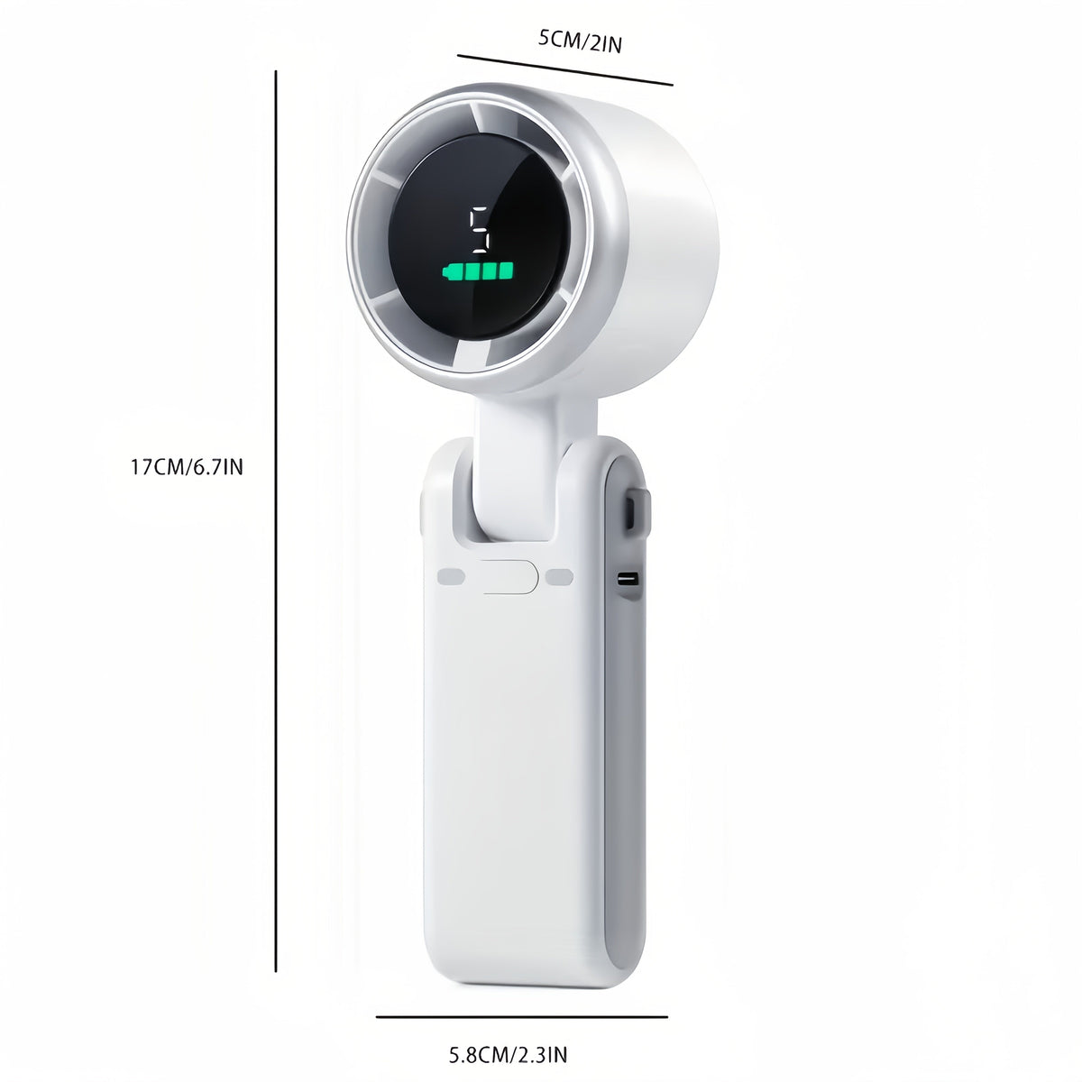 Handheld Fan USB Rechargeable Five Speeds & Adjustable Tilt