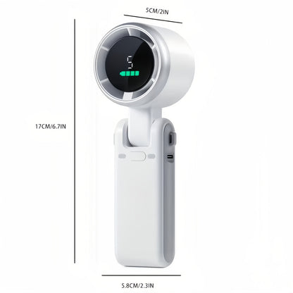 Handheld Fan USB Rechargeable Five Speeds & Adjustable Tilt