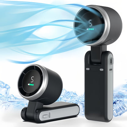 Handheld Fan USB Rechargeable Five Speeds & Adjustable Tilt