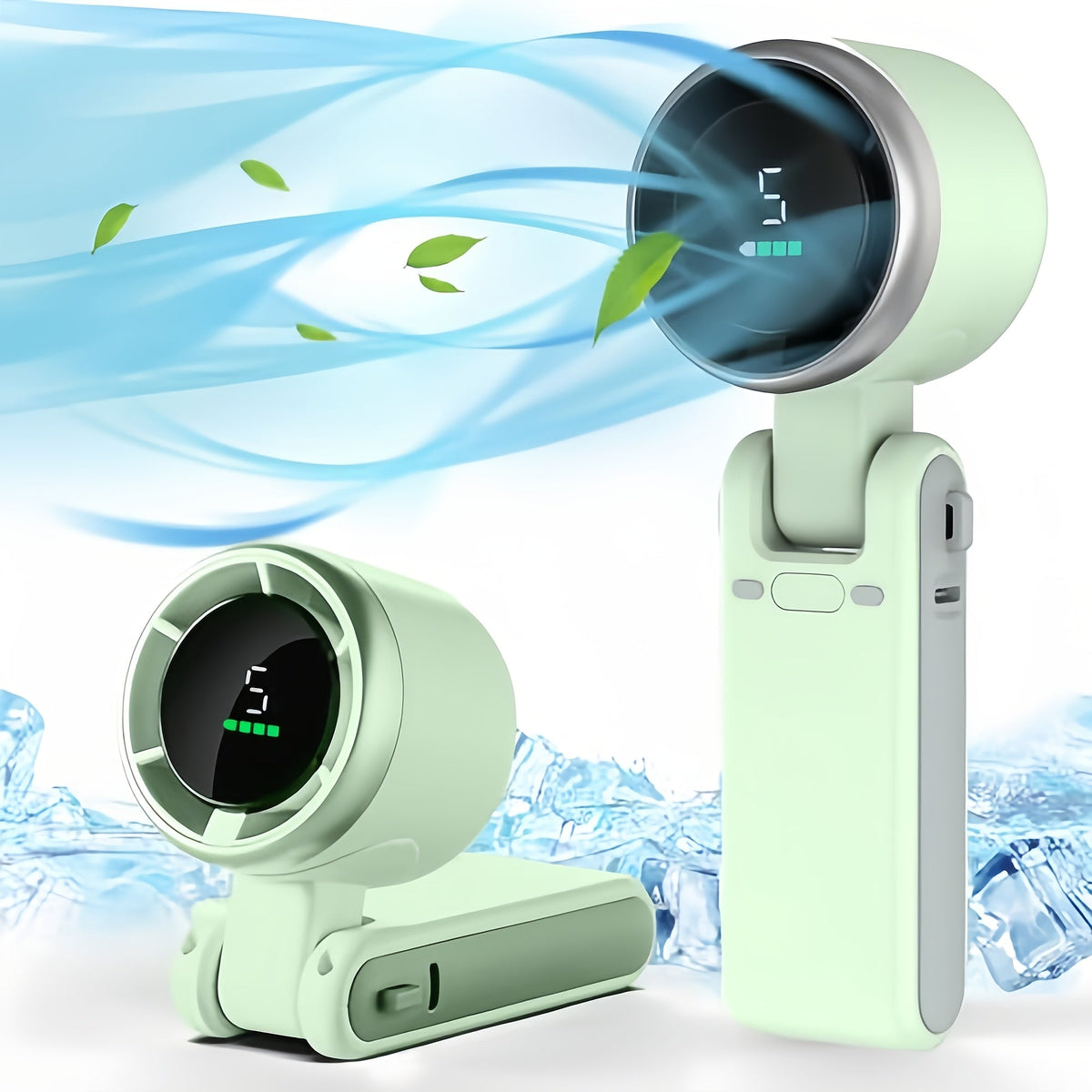 Handheld Fan USB Rechargeable Five Speeds & Adjustable Tilt