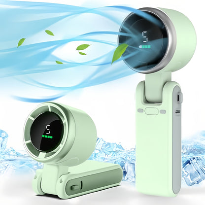 Handheld Fan USB Rechargeable Five Speeds & Adjustable Tilt