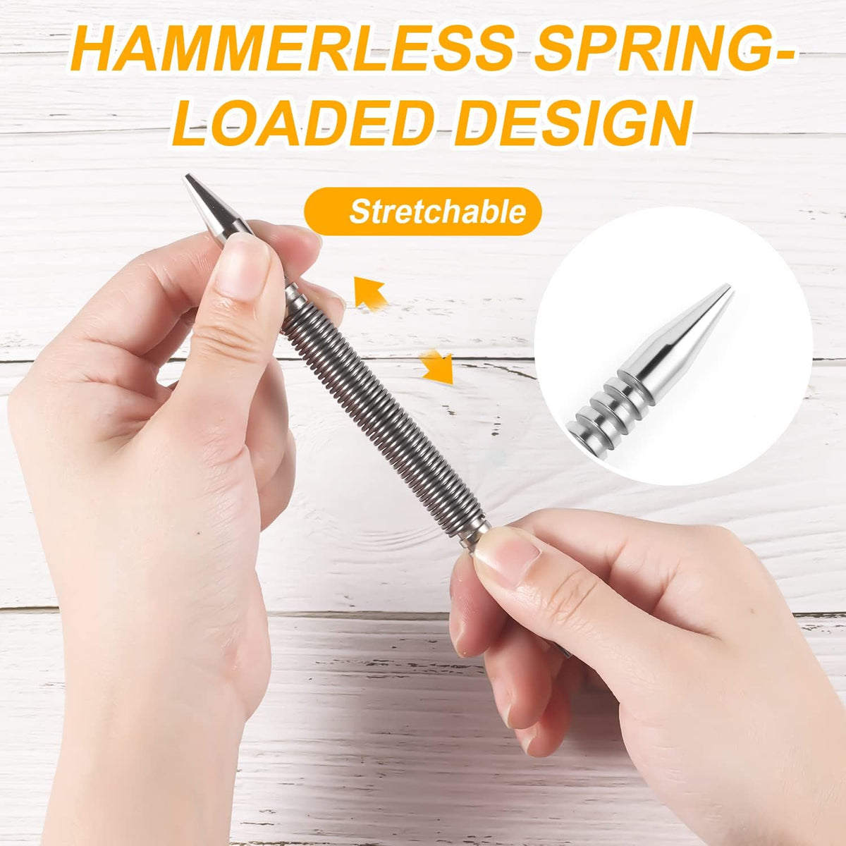Handheld Nailer Spring-Assisted Compact Two Interchangeable Tips