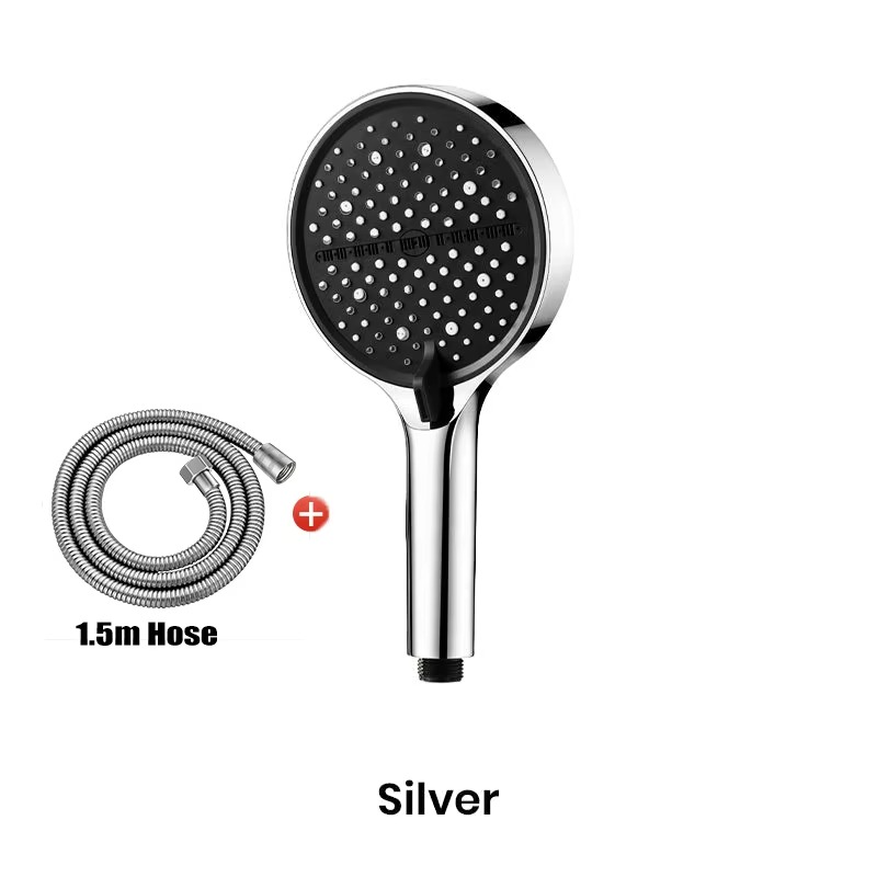Handheld Showerhead High-Pressure 7 Spray Modes Self-Cleaning Silicone Nozzles