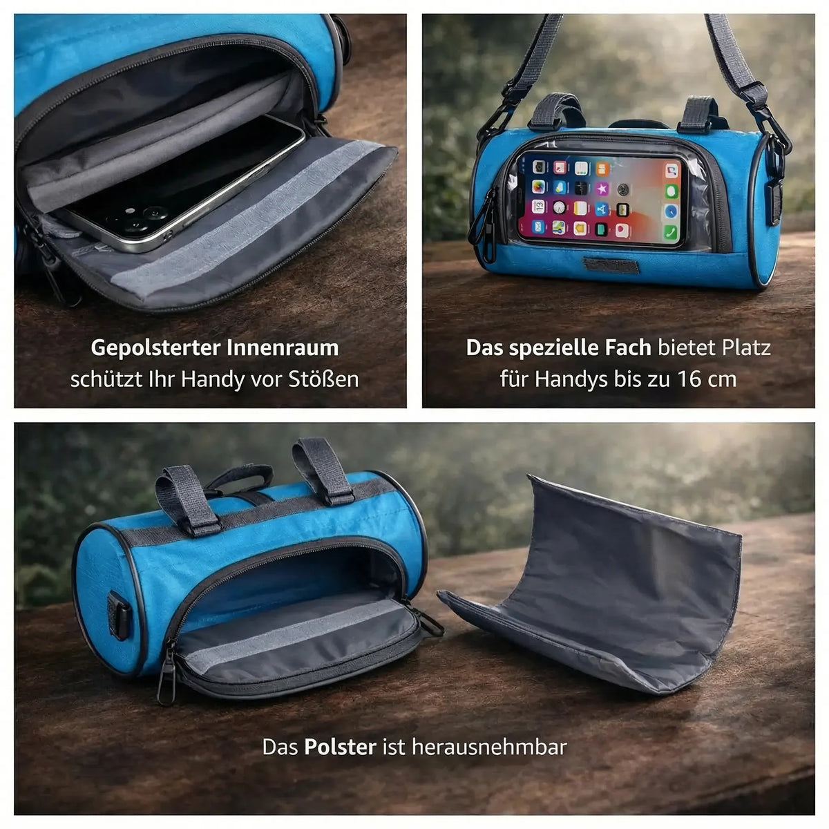 Handlebar Bicycle Bag | Waterproof Bike Pouch with Touchscreen Access