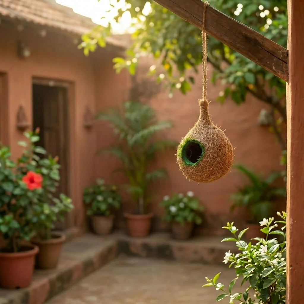 Hanging Bird Nest Coconut Fiber Weather-Resistant