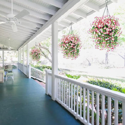 Hanging Flower Bouquet Realistic Cascading Maintenance-Free
