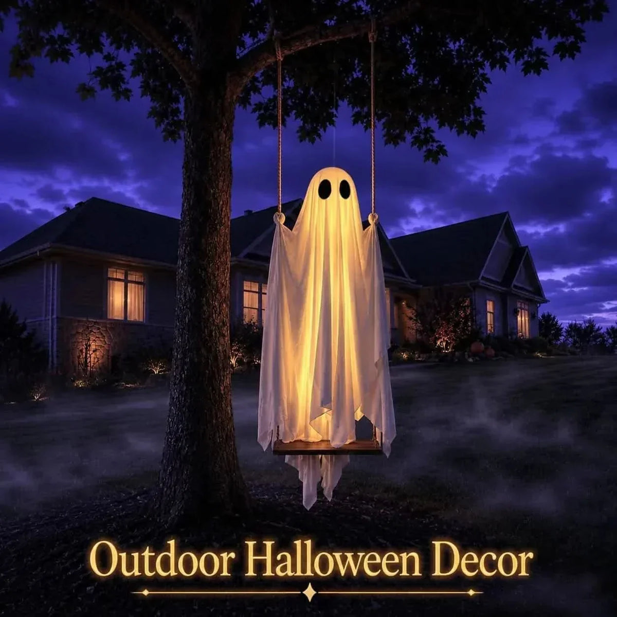 Hanging Ghost Light Pre-Assembled 8-Mode LED Remote-Controlled
