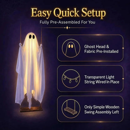 Hanging Ghost Light Pre-Assembled 8-Mode LED Remote-Controlled