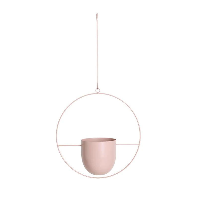 Hanging Planter Metallic Coated Iron Space-Saving