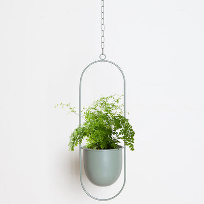 Hanging Planter Metallic Coated Iron Space-Saving