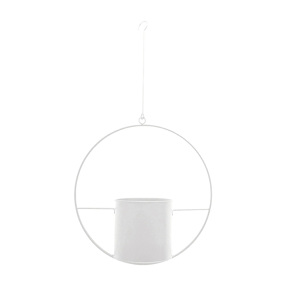 Hanging Planter Metallic Coated Iron Space-Saving