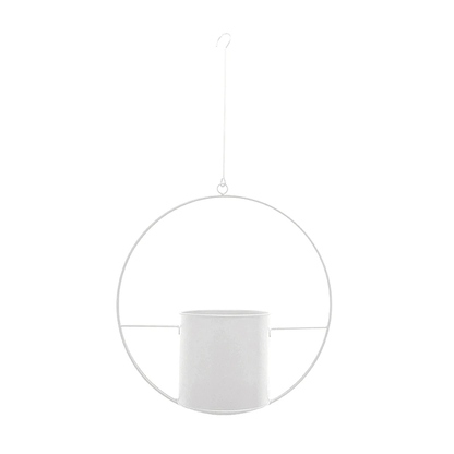 Hanging Planter Metallic Coated Iron Space-Saving