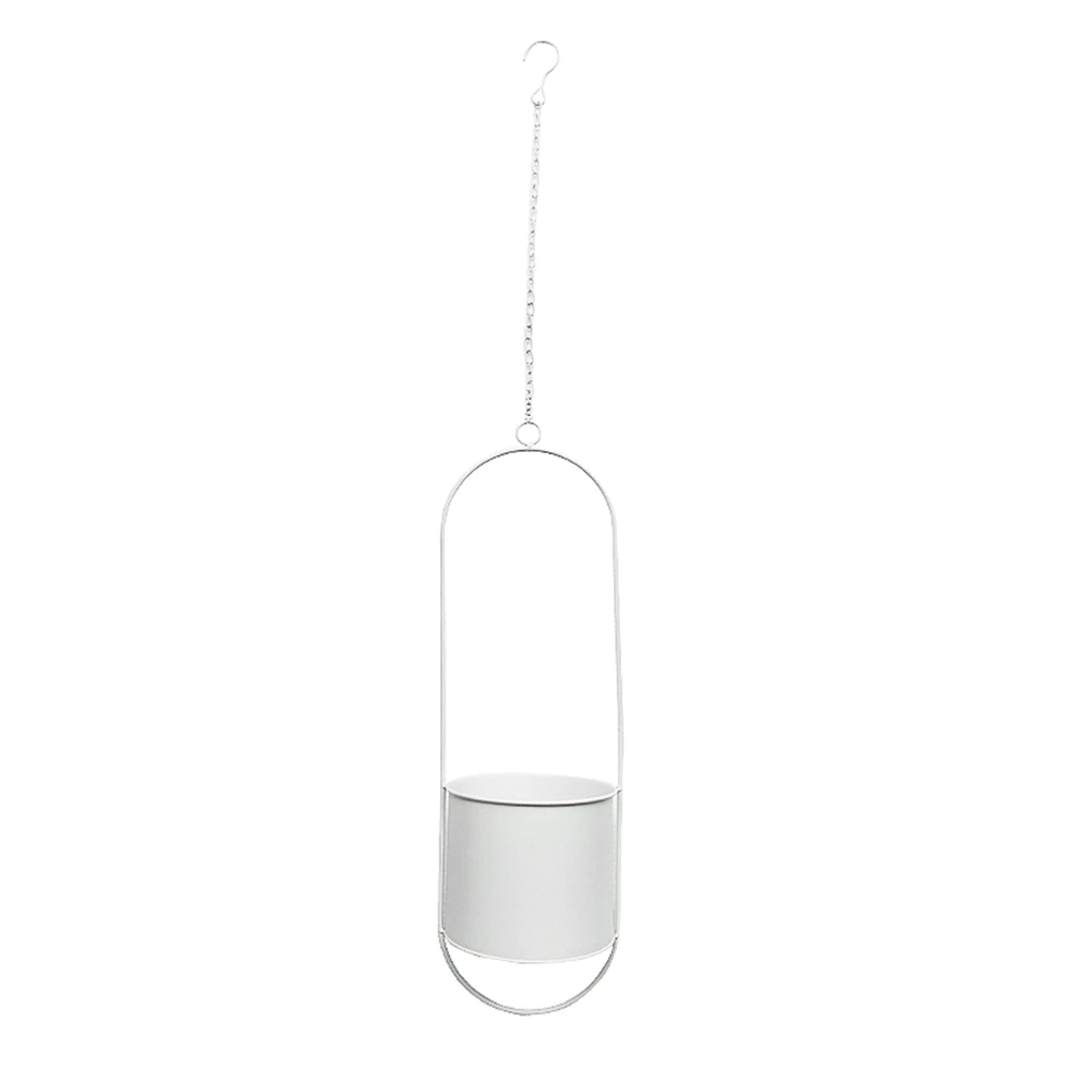 Hanging Planter Metallic Coated Iron Space-Saving
