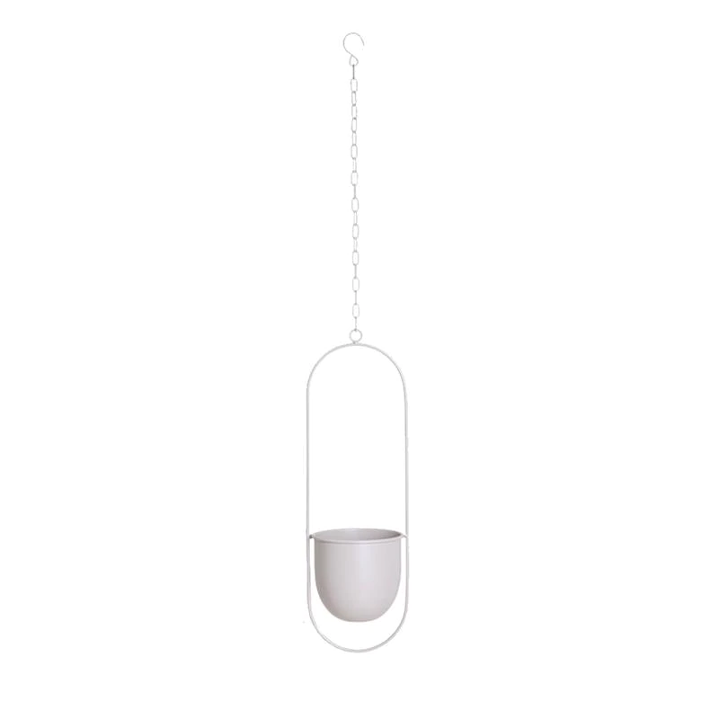 Hanging Planter Metallic Coated Iron Space-Saving