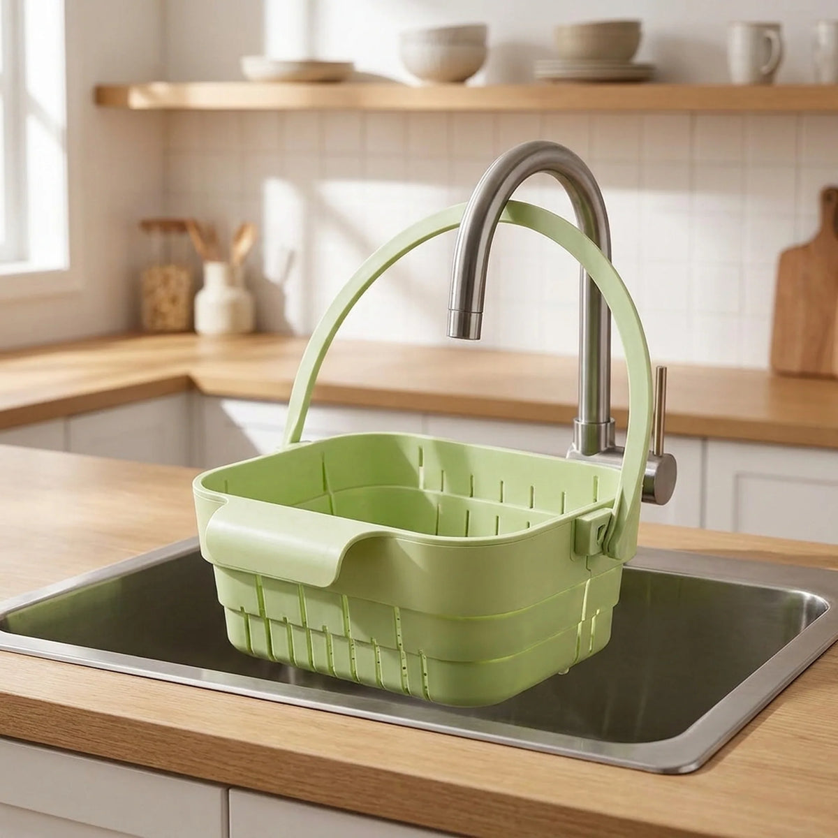 Hanging Sink Strainer Extendable Foldable Quick-Draining