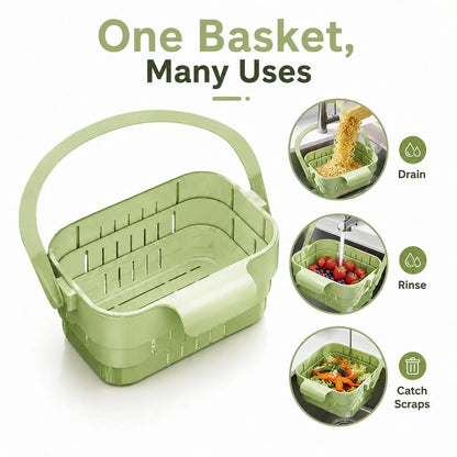 Hanging Sink Strainer Extendable Foldable Quick-Draining
