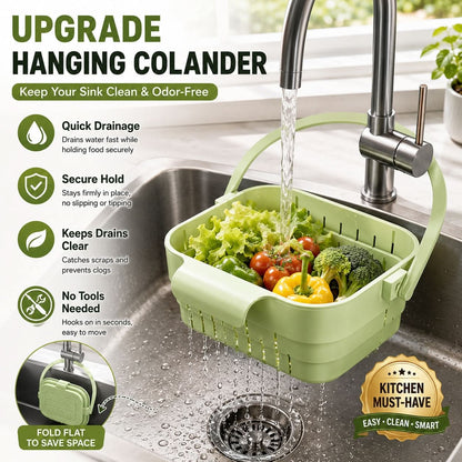Hanging Sink Strainer Extendable Foldable Quick-Draining