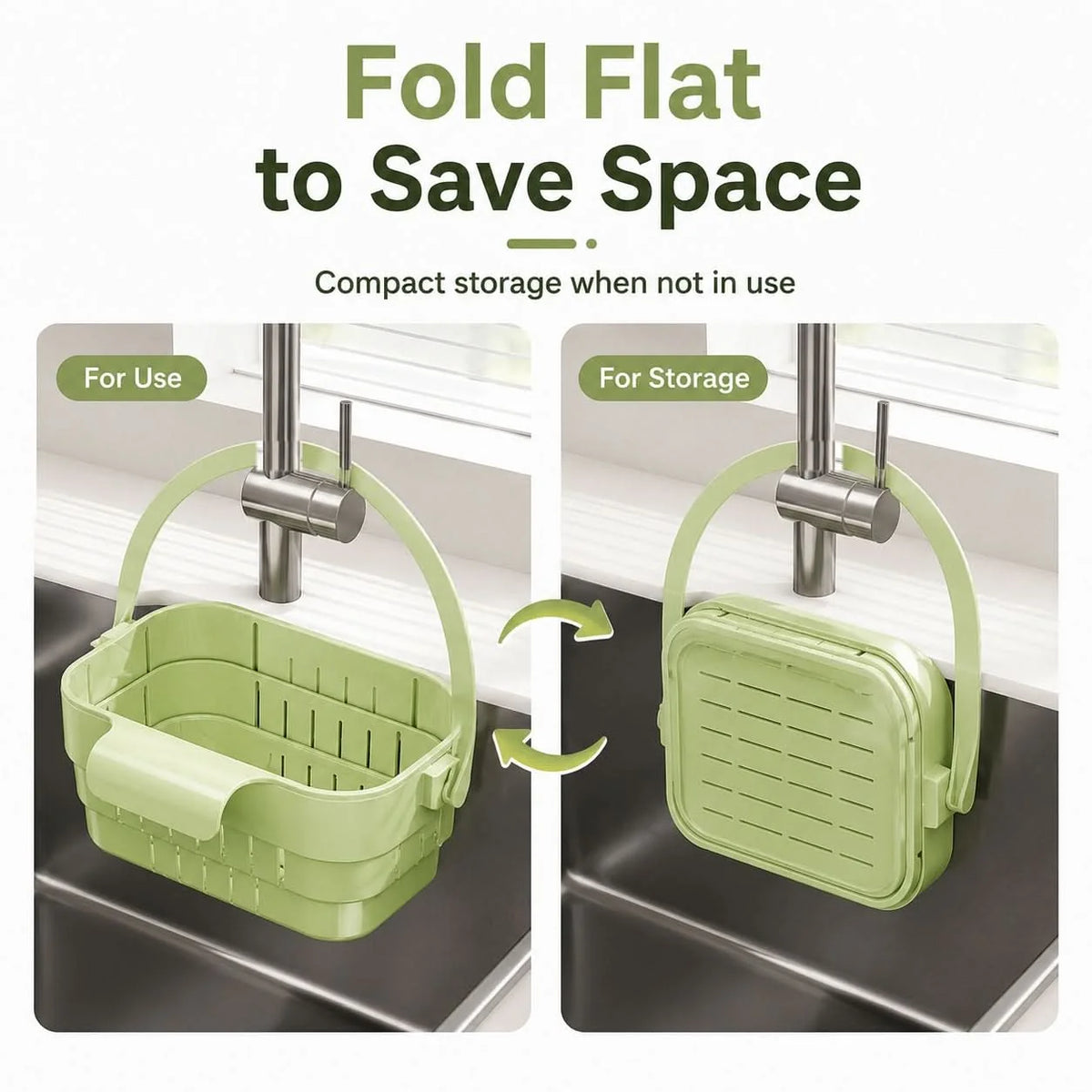 Hanging Sink Strainer Extendable Foldable Quick-Draining