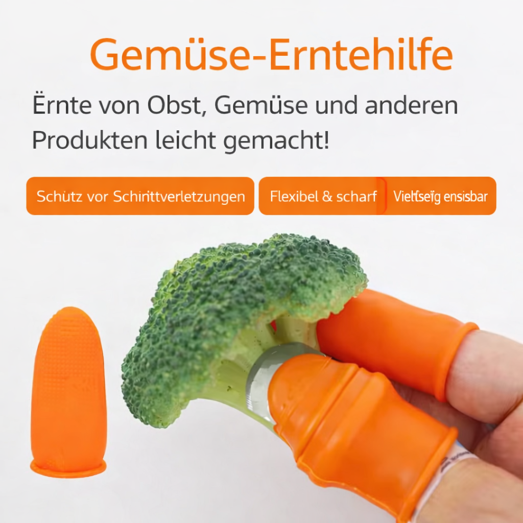 Harvesting Thumb Blade Curved Stainless Steel Silicone Holder