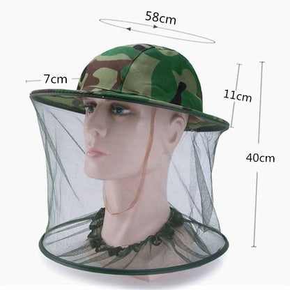 Hat Wide Brim & Mosquito Net UV Protection