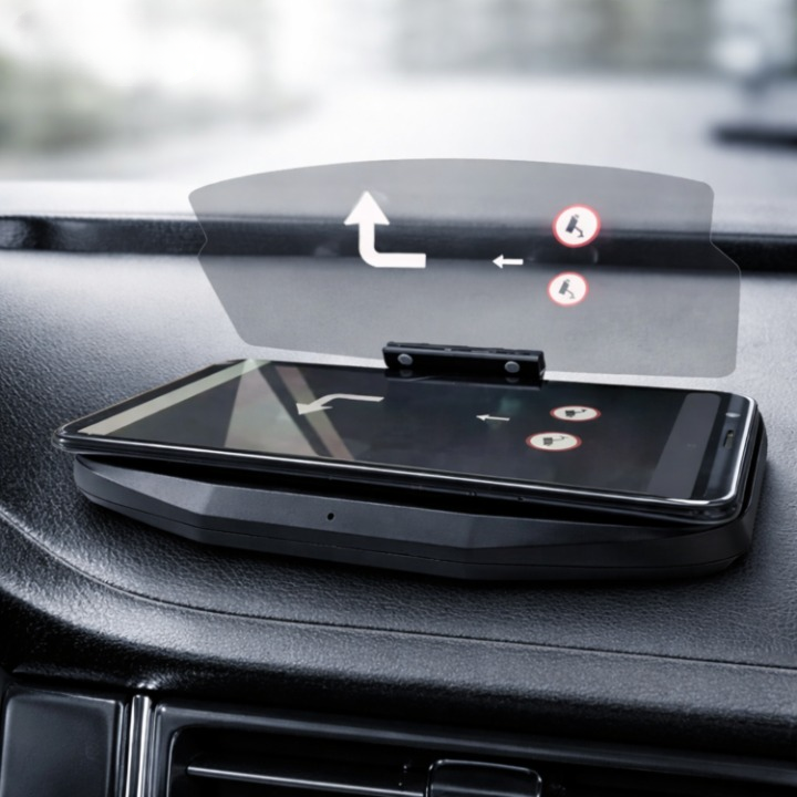 Heads-Up Display Windshield Projection Wireless Charging Automatic Brightness