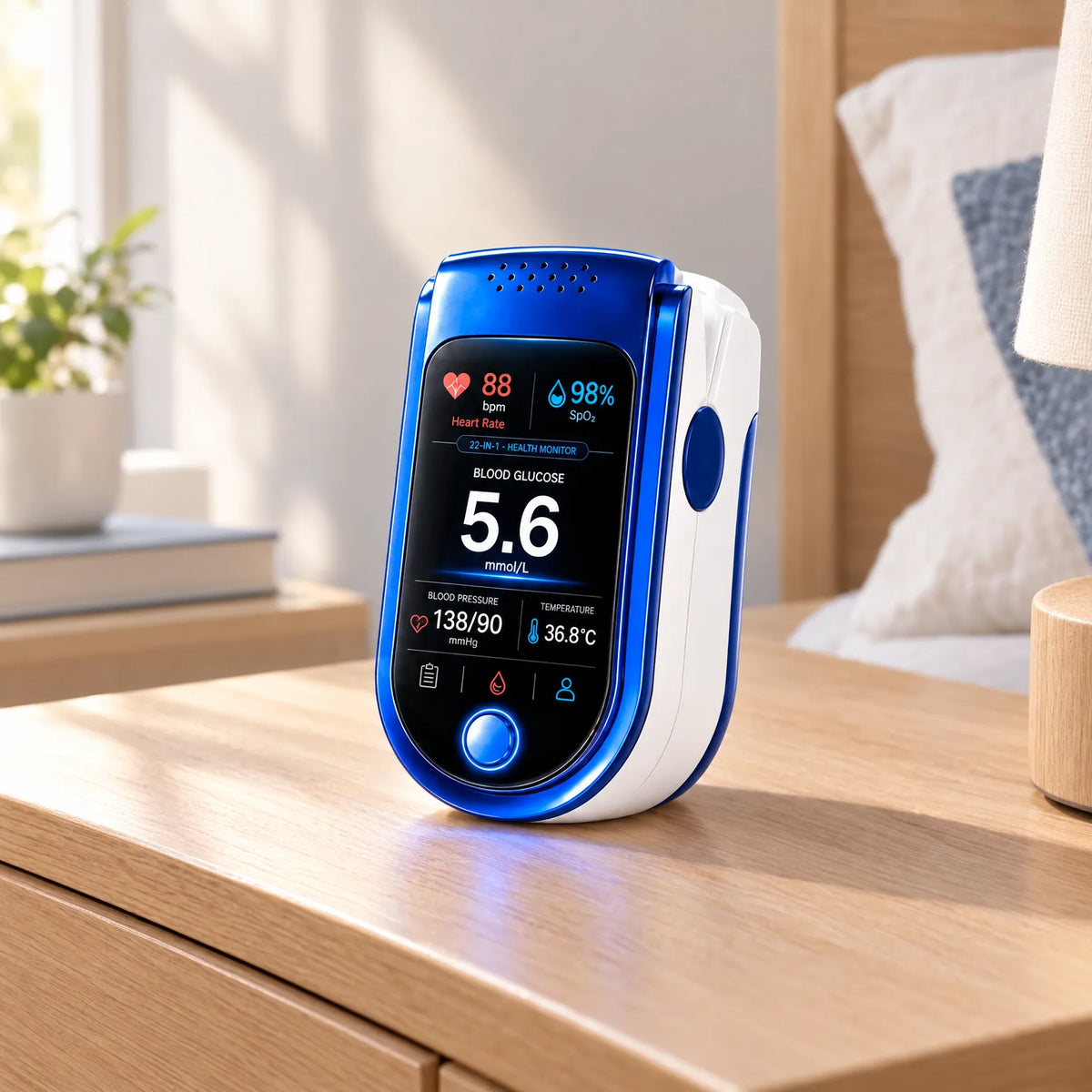 Health Monitor Noninvasive Tracking Clear Digital Display