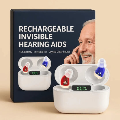 Hearing Aids Discreet In-Ear Rechargeable 3-Day Battery Life