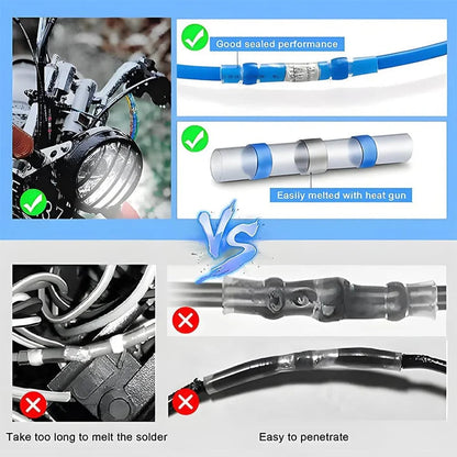 Heat Shrink Wire Connectors Solder Ring & Waterproof 50-Piece