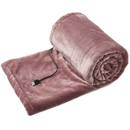 Heated Blanket Plush USB-Powered Three Heat Settings