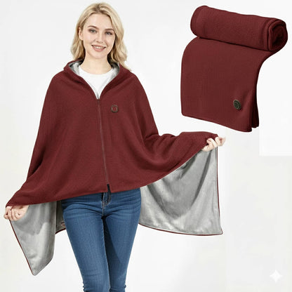 Heated Blanket Wearable USB-Powered Hooded 8-Zone