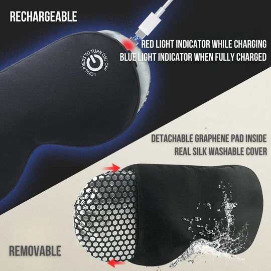 Heated Eye Mask 3 Heat Settings USB Rechargeable