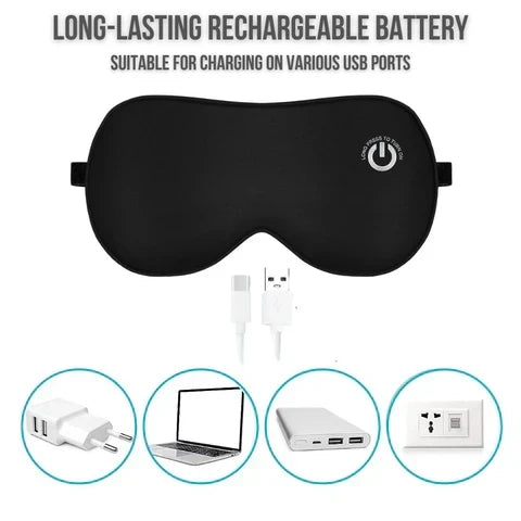 Heated Eye Mask 3 Heat Settings USB Rechargeable