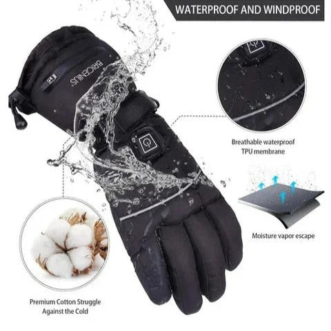 Heated Gloves Carbon Fiber Three Heat Settings Up to 8-Hour Runtime