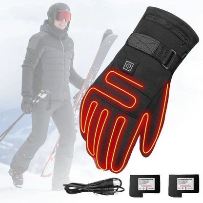 Heated Gloves Rechargeable Waterproof Touchscreen