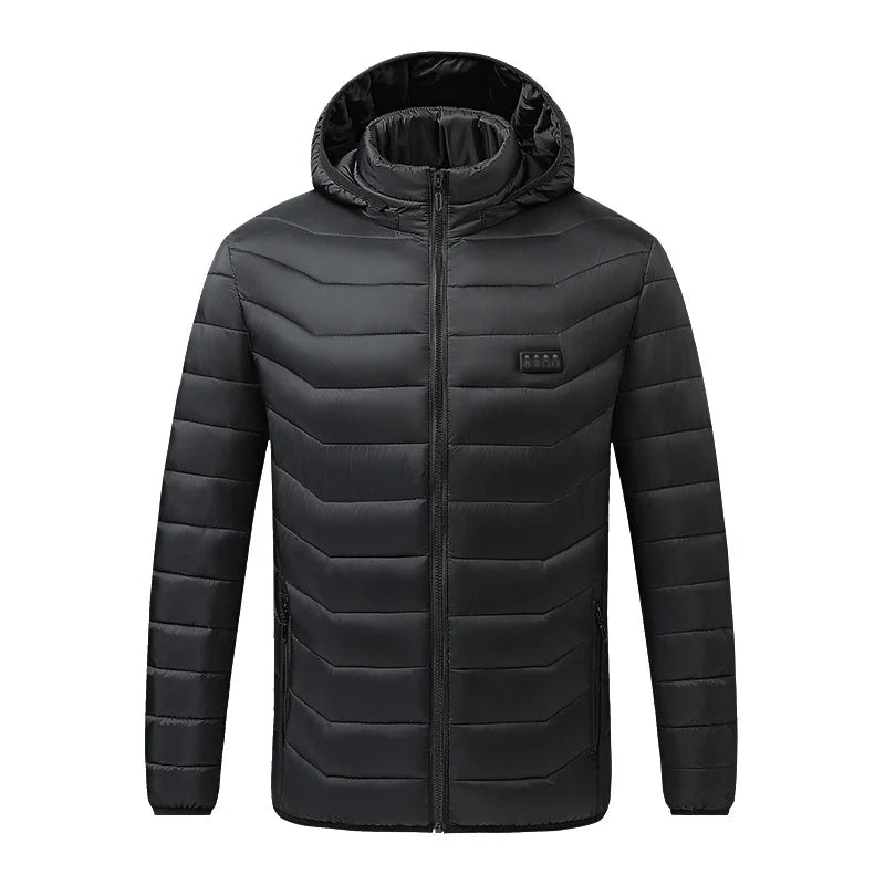 Heated Jacket 21-Zone USB-Powered Windproof Hooded