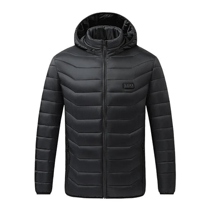 Heated Jacket 21-Zone USB-Powered Windproof Hooded