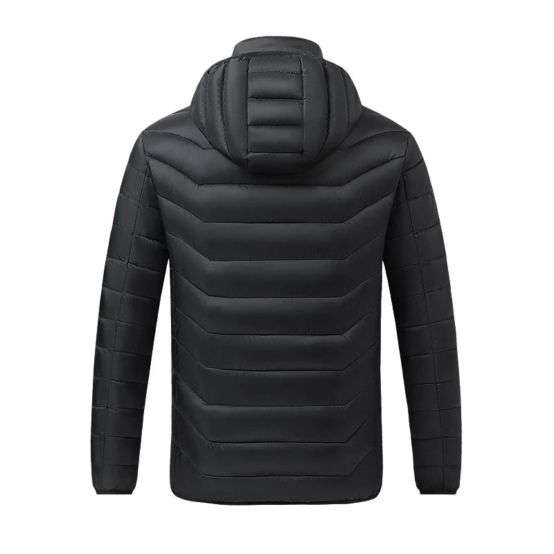 Heated Jacket 21-Zone USB-Powered Windproof Hooded