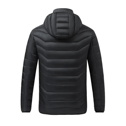 Heated Jacket 21-Zone USB-Powered Windproof Hooded