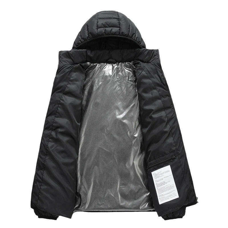 Heated Jacket 21-Zone USB-Powered Windproof Hooded