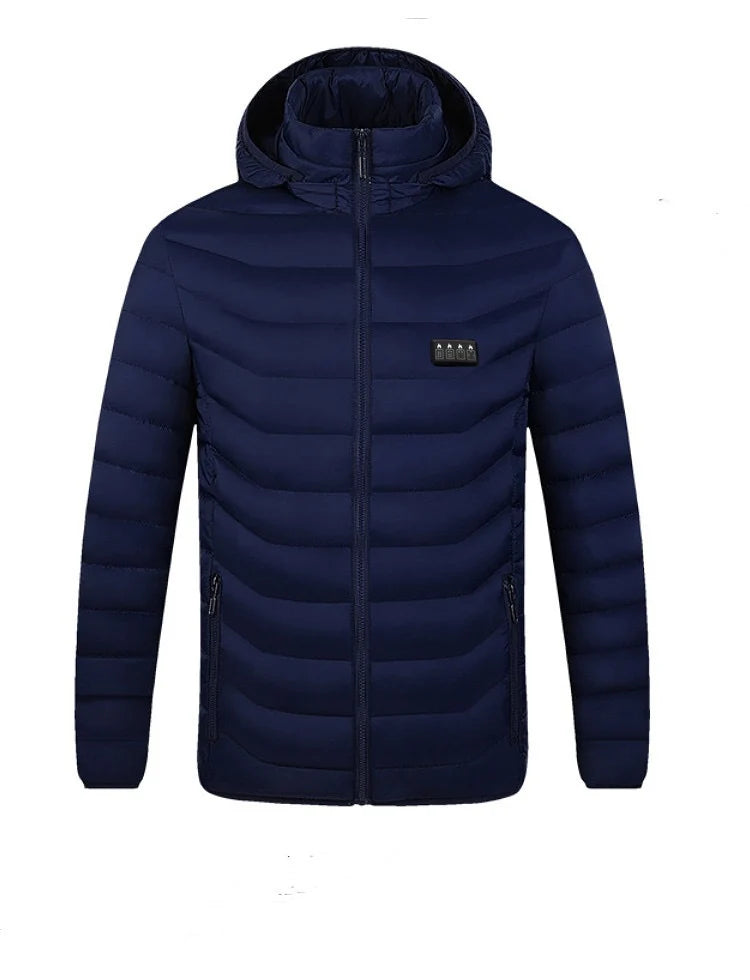 Heated Jacket 21-Zone USB-Powered Windproof Hooded