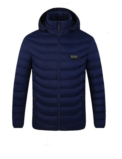 Heated Jacket 21-Zone USB-Powered Windproof Hooded