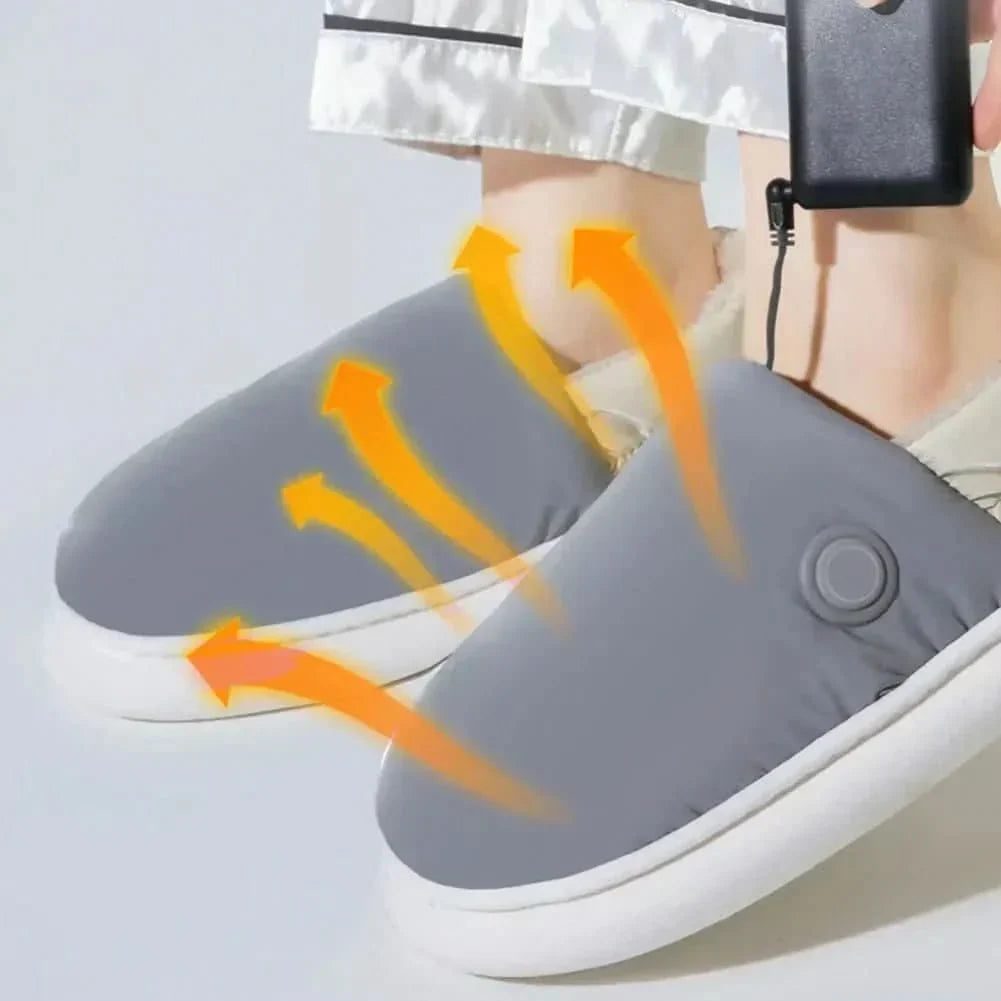 Heated Slippers Three Heat Levels Insulated Plush Lining
