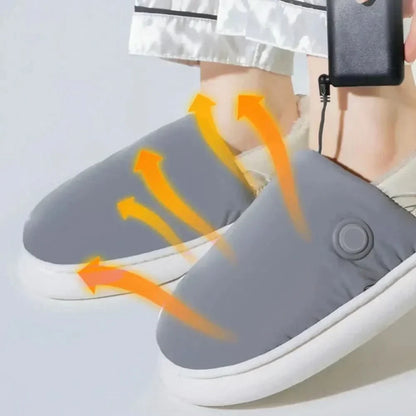 Heated Slippers Three Heat Levels Insulated Plush Lining