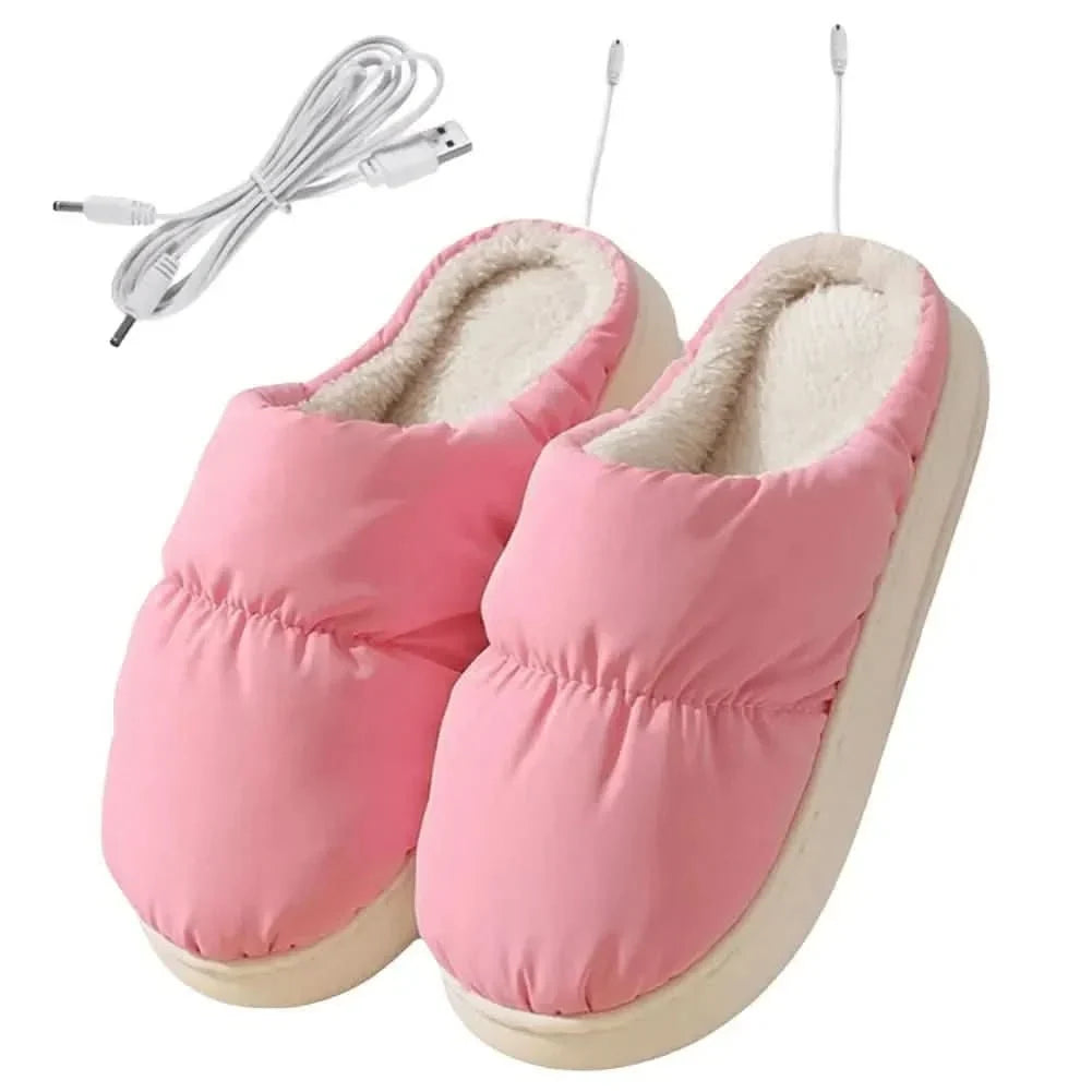 Heated Slippers Three Heat Levels Insulated Plush Lining