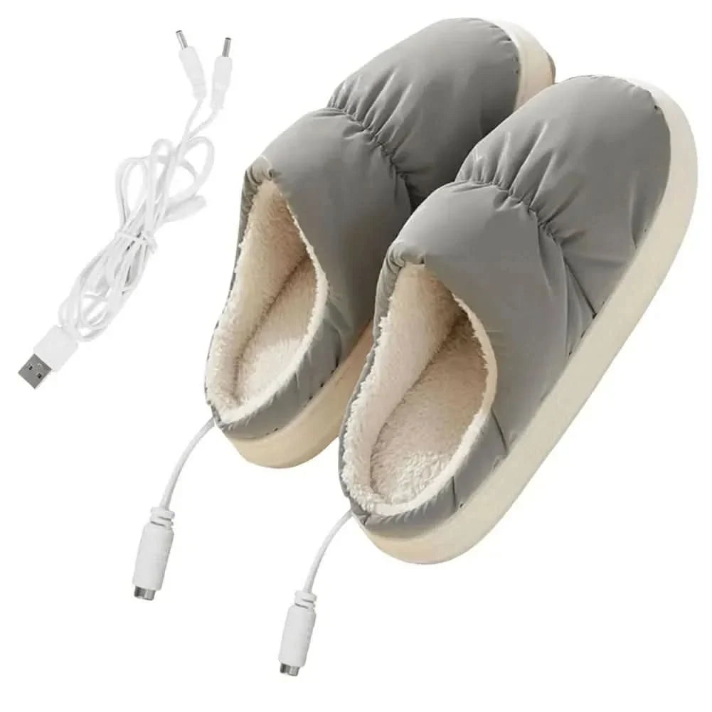 Heated Slippers Three Heat Levels Insulated Plush Lining
