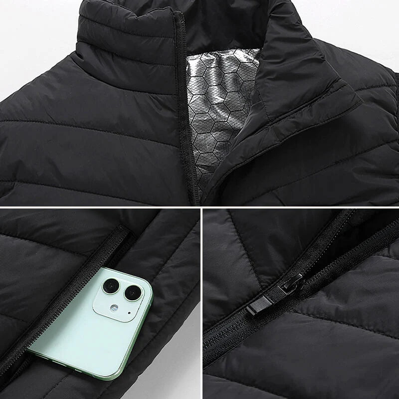 Heated Vest Graphene Heating Zones USB-Powered Adjustable Heat